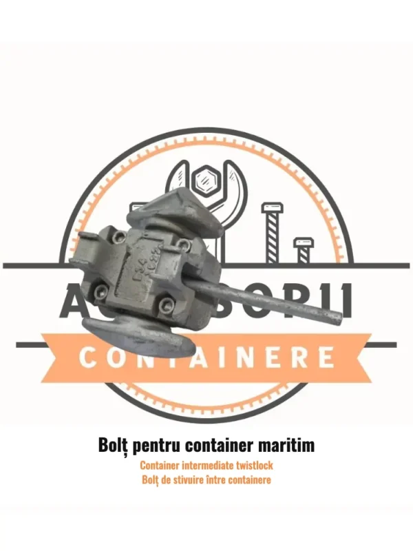 Twistlock intermediar pentru fixarea containerelor maritime