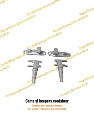 Cams și keepers container, set de 2 came și 2 keepere din oțel turnat zincat
