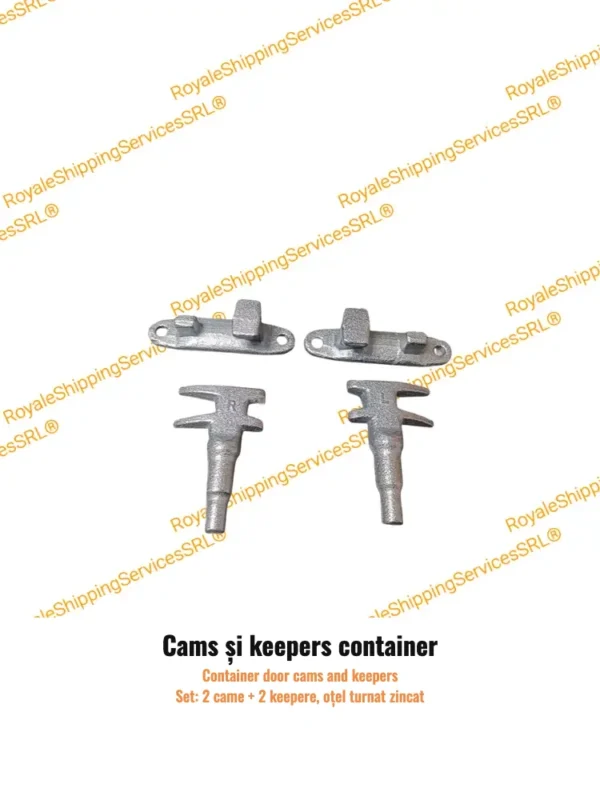 Cams și keepers container, set de 2 came și 2 keepere din oțel turnat zincat