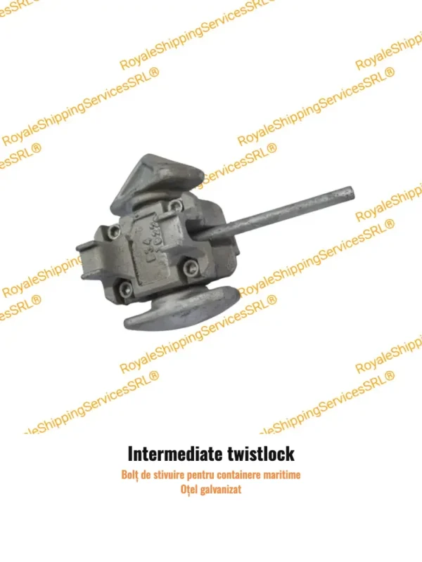 Intermediate twistlock, bolț de stivuire pentru containere maritime, galvanizat