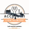 Lacăt securizare containere care blochează barele de închidere ale ușilor