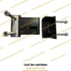 Lock box container (hoțoaică): carcasă și suport cu ureche, contraplăci, șaibe și piulițe