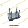 Lock box container cu prezoane filetate pentru prinderea prin ușă