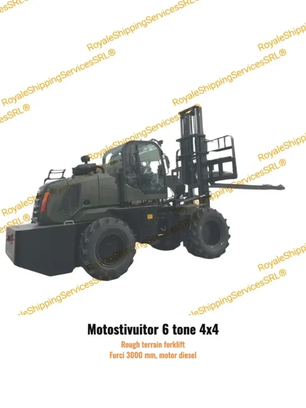 Motostivuitor diesel 4x4 cu furci de 3 metri pentru containere