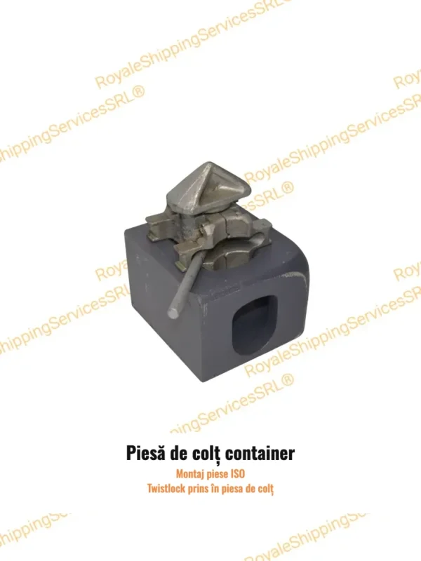 Piesă de colț container cu twistlock montat