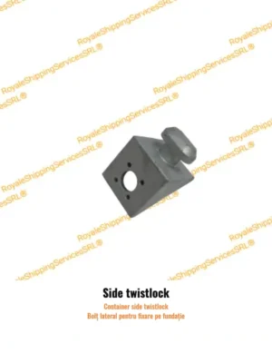 Side twistlock, bolț lateral pentru fixarea containerului pe fundație