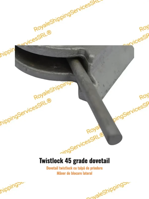 Mânerul twistlock-ului dovetail de 45 de grade