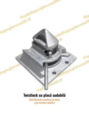 Twistlock cu placă sudabilă, sistem de blocare rotativ la 45 de grade